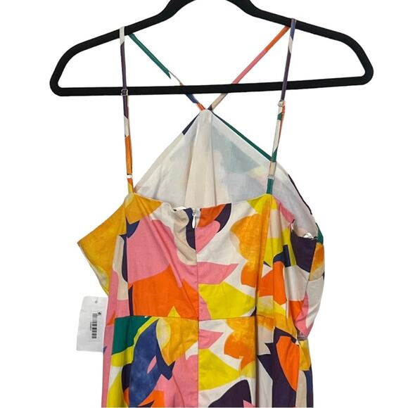 Walter Baker Hemali Midriff Cutout Dress In Citrus Canopy Size 10 - Picture 5 of 14